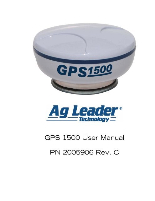 GPS 1500 User Manual PN 2005906 Rev. C - GoodSoil