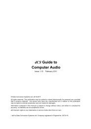 dCS Guide To Computer Audio v1.10 - Linkwitz Lab