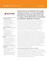 Rocket Internet entschied sich für Google Analytics Premium, um ...