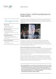 fangocur GmbH ? 2.000 Prozent Wachstum mit Google AdWords