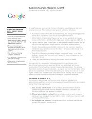 Google White Paper: Simplicity and Enterprise Search