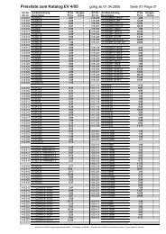 Preisliste zum Katalog EV 4/05 - Gooseweb