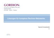 Lösungen für komplexe Rechner-Netzwerke. - GORDION