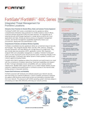 FortiGate®/FortiWiFi™-60C Series - Bhinneka