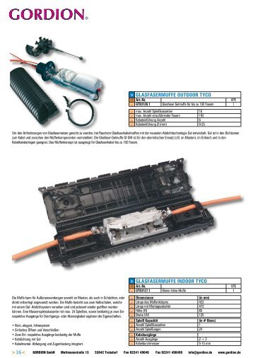 glaSfaSeRMuffe OuTDOOR TYCO » glaSfaSeRMuffe ... - GORDION