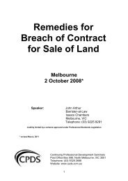 Remedies for Breach of Contract for Sale of Land - Gordon & Jackson