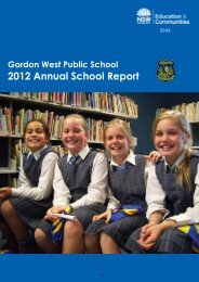 2012 Annual School Report - Gordon West Public School
