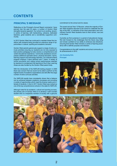 2012 Annual School Report - Gordon West Public School