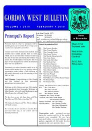 Bulletin 1 2010 - Gordon West Public School