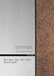 Design, das der Zeit Raum gibt. - Gorenje