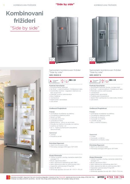 Pdf katalog: Gorenje Frižideri i zamrzivaći 2012