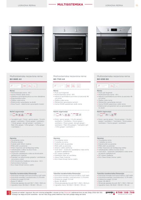 Pdf katalog: Gorenje Ugradni aparati za kuvanje 2012