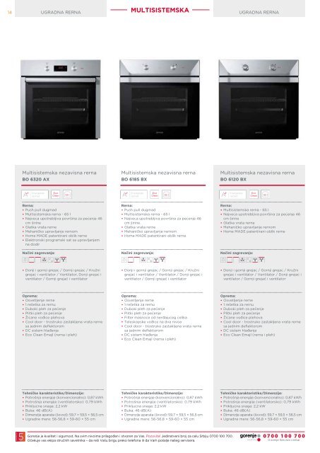 Pdf katalog: Gorenje Ugradni aparati za kuvanje 2012