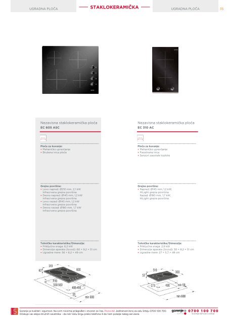 Pdf katalog: Gorenje Ugradni aparati za kuvanje 2012