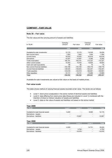 Annual Report Gorenje Group 2009