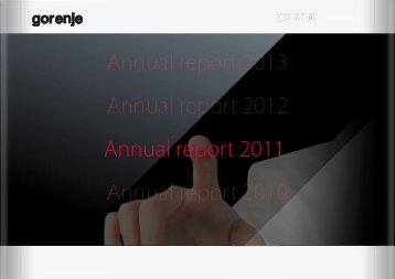 Annual report 2011 - Gorenje Group