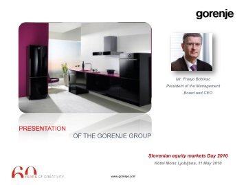 presentation of the gorenje group