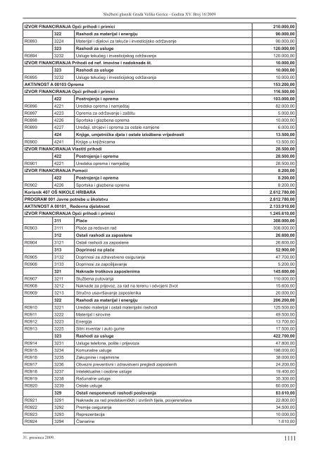 Slu?beni glasnik br. 16/2009 - Grad Velika Gorica