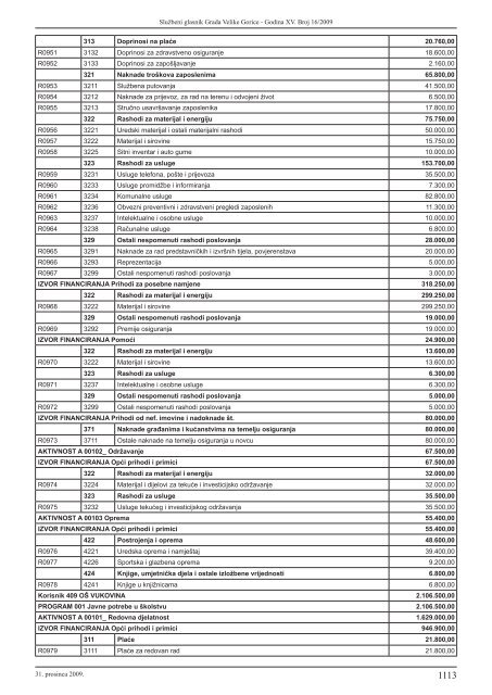 Slu?beni glasnik br. 16/2009 - Grad Velika Gorica