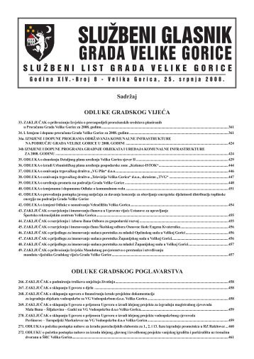 Sluzbeni glasnik GVG 08 - n.indd - Grad Velika Gorica