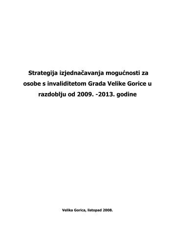 Strategija izjedna?avanja mogu?nosti za osobe s invaliditetom ...