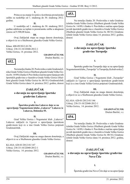 Slu?beni glasnik br. 11/2012 - Grad Velika Gorica
