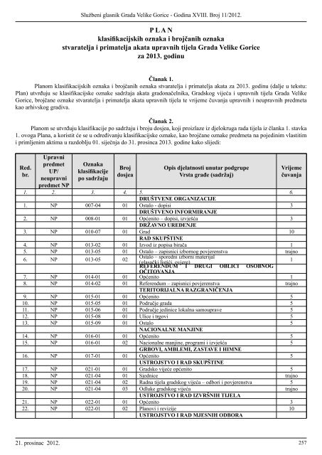 Slu?beni glasnik br. 11/2012 - Grad Velika Gorica