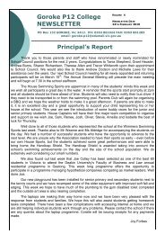 Principal's Report - Goroke P-12 College