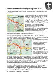 Informationen zur 49. Baustellenbesprechung vom ... - Gorxheimertal