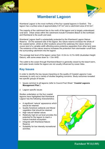 Wamberal Lagoon (PDF file, 112kB) - Gosford City Council