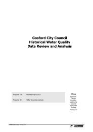 Gosford City Council Historical Water Quality Review & Analysis