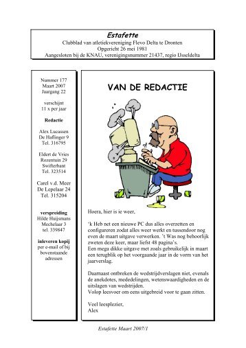 VAN DE REDACTIE - de Digitale Estafette - Flevo Delta