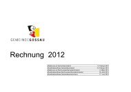 Rechnung 2012 - Gemeinde Gossau