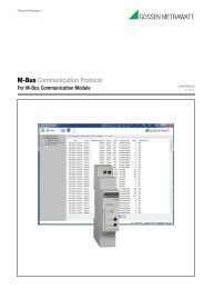 M-Bus Communication Protocol - Gossen-Metrawatt