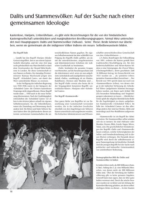 Adivasi. Hoffnung und Kampf der indischen - Gossner Mission