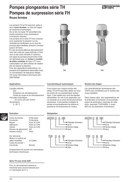 Informations techniques - BRINKMANN PUMPS