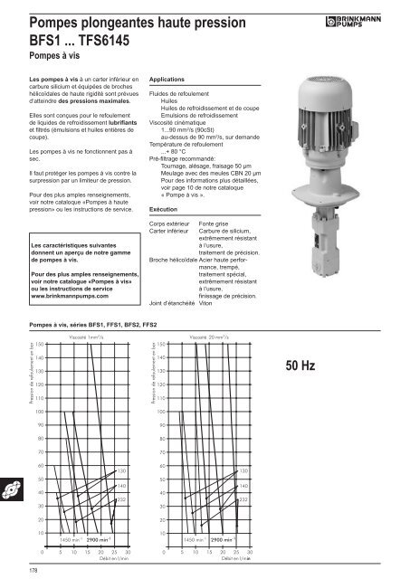 Informations techniques - BRINKMANN PUMPS