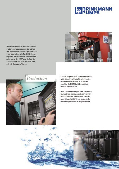 Informations techniques - BRINKMANN PUMPS