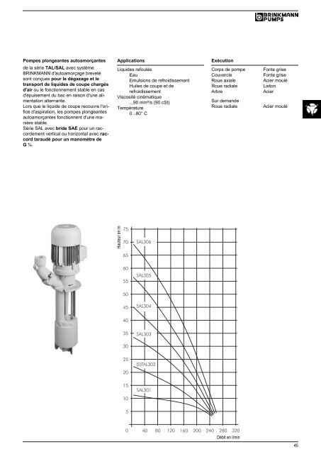 Informations techniques - BRINKMANN PUMPS