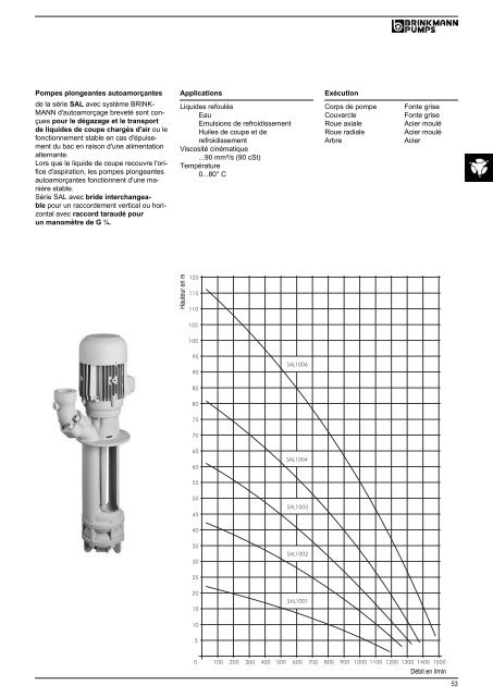 Informations techniques - BRINKMANN PUMPS