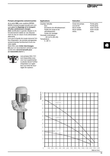 Informations techniques - BRINKMANN PUMPS