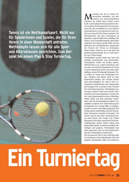 RATGEBER ••• TRAINING - gotennis - Erfolgreicher Tennis spielen