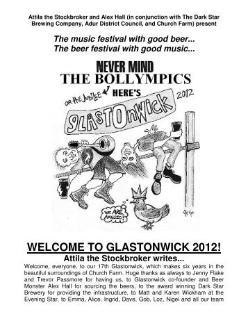 WELCOME TO GLASTONWICK 2012! - The Gotham Imbiber