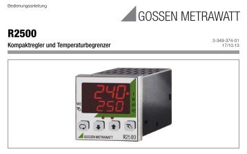 Bedienungsanleitung (pdf 481 kB) - Gossen-Metrawatt