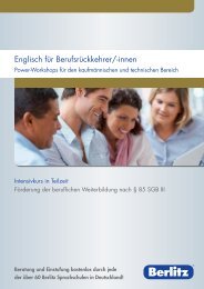 Englisch für Berufsrückkehrer/-innen - Berlitz Deutschland GmbH