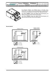 Relais 7FR5021, 7FR5022 - Baer Gmbh