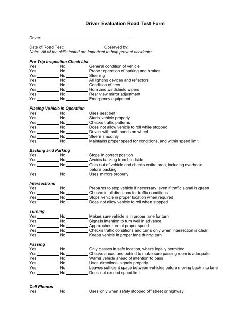 Driver Assessment