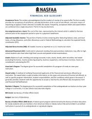 NASFAA Financial Aid Glossary - National Association of Student ...