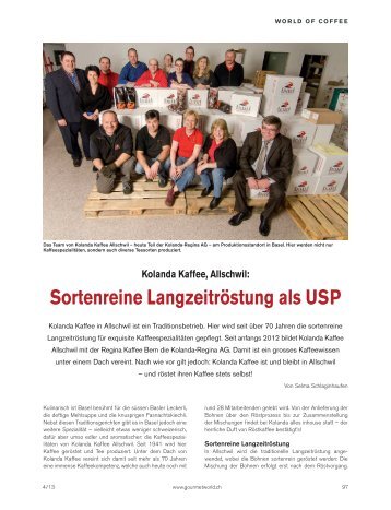 Kolanda Kaffee und deren sortenspezifische Langzeitröstung