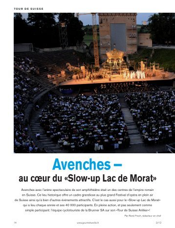 Avenches— au cœur du «Slow-up Lac de Morat